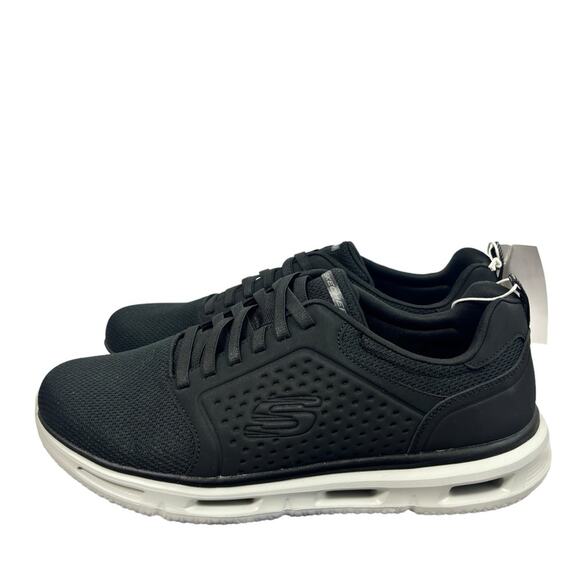 SKECHERS GLIDE LITE BLACK US 12 MEN COMFORTABLE MEMORY FOAM CLASSIC FIT NEW - Picture 1 of 5